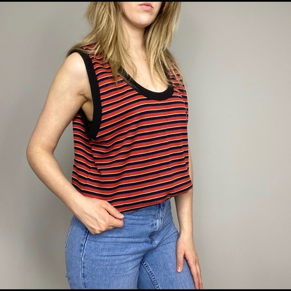 1970s striped ribbed tank top - Picture 4 of 9